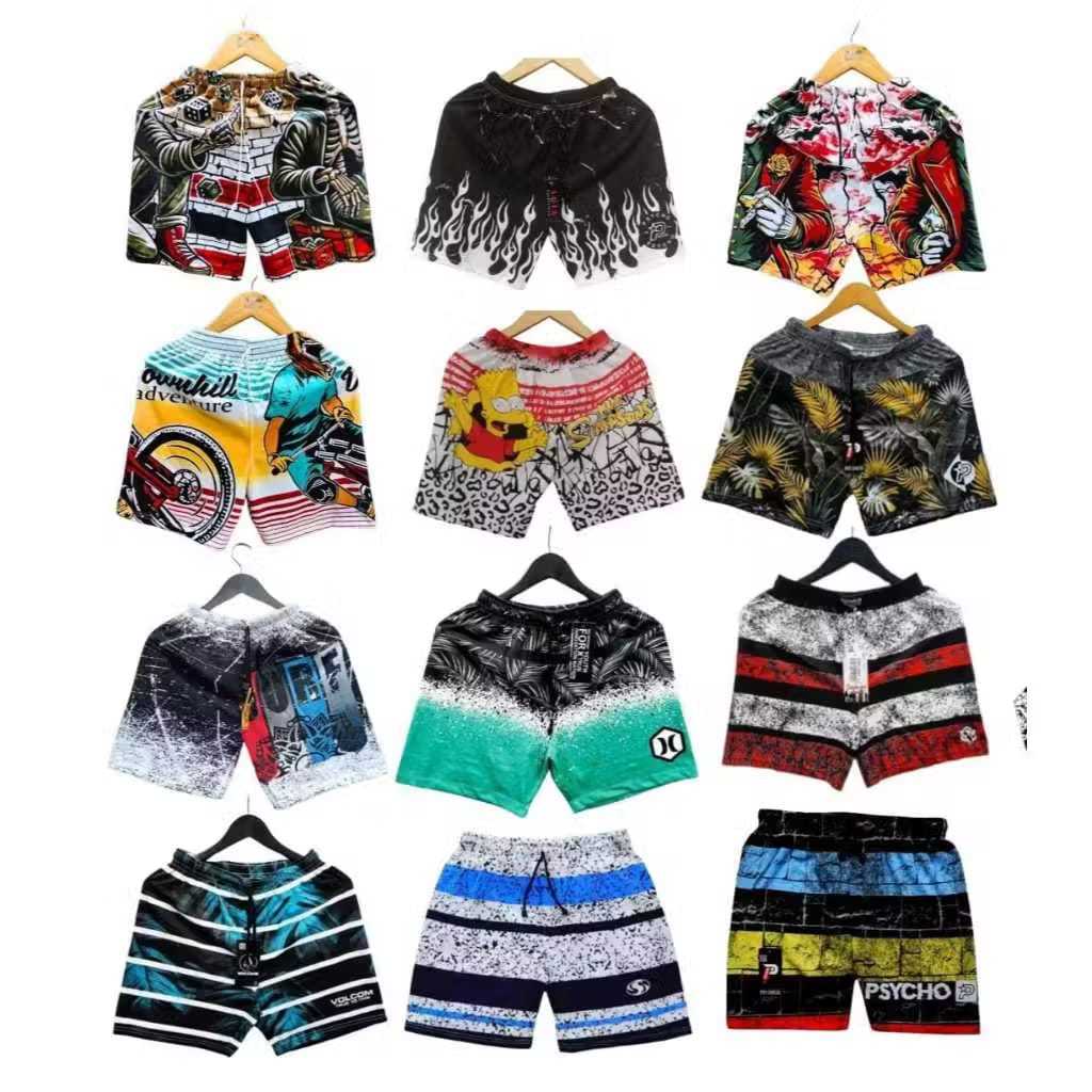 BOXER PRIA PREMIUM | CELANA PENDEK SURFING DISTRO | KOLOR PANTAI TEBAL BAHAN PE 30s