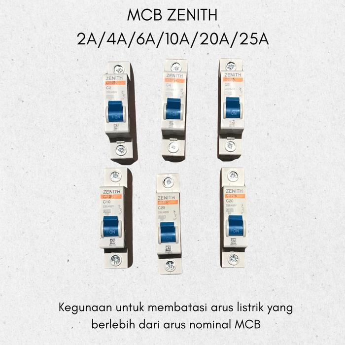 MCB ZENITH 2A 4A 6A 10A20A 25A