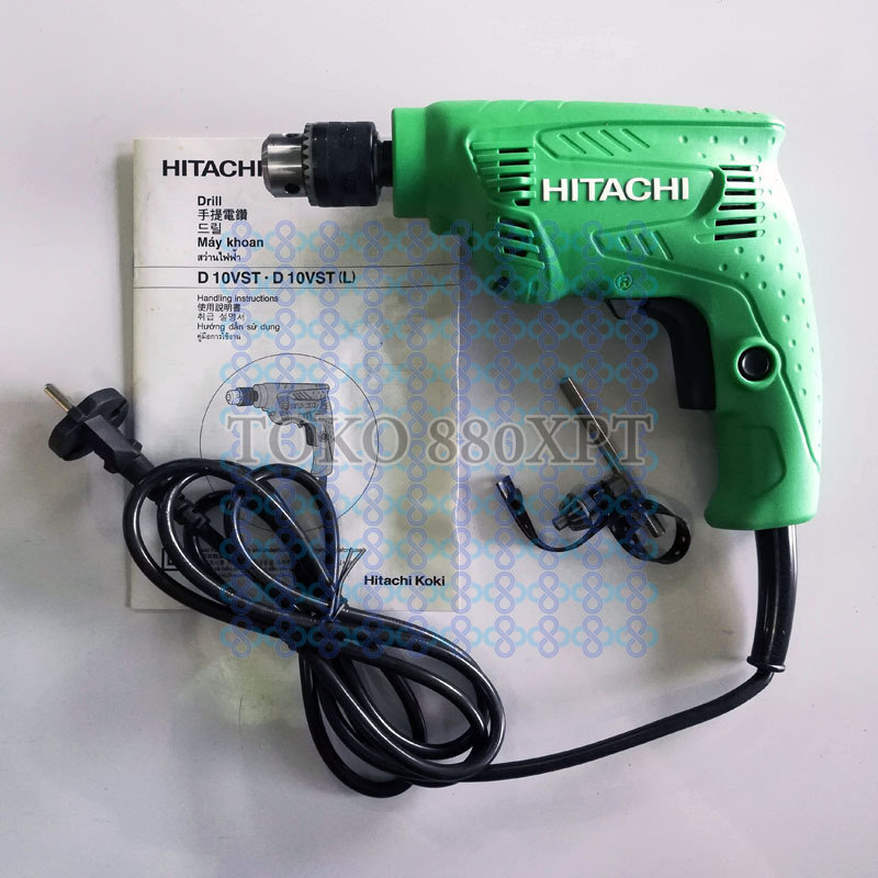 Hitachi D10VST Mesin Bor Tangan Power Drill 10mm 10 mm (Hikoki)
