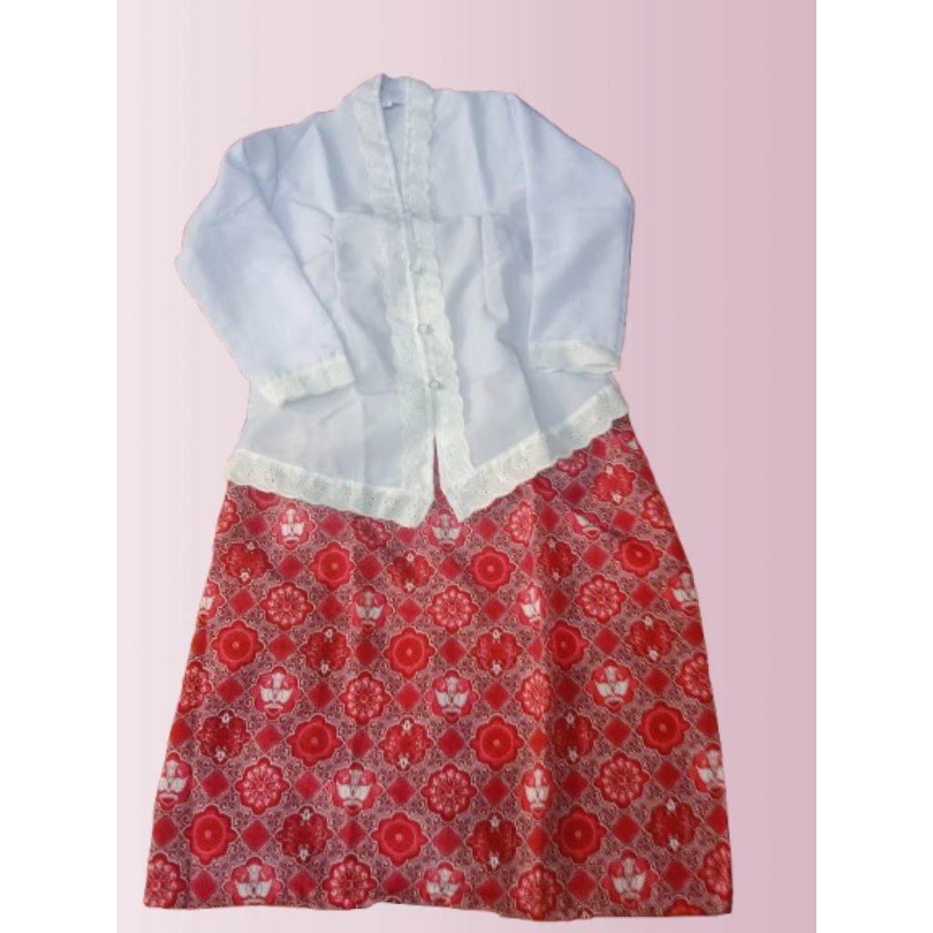 Kebaya Encim Batik Anak Perempuan SD Kelas 1-6