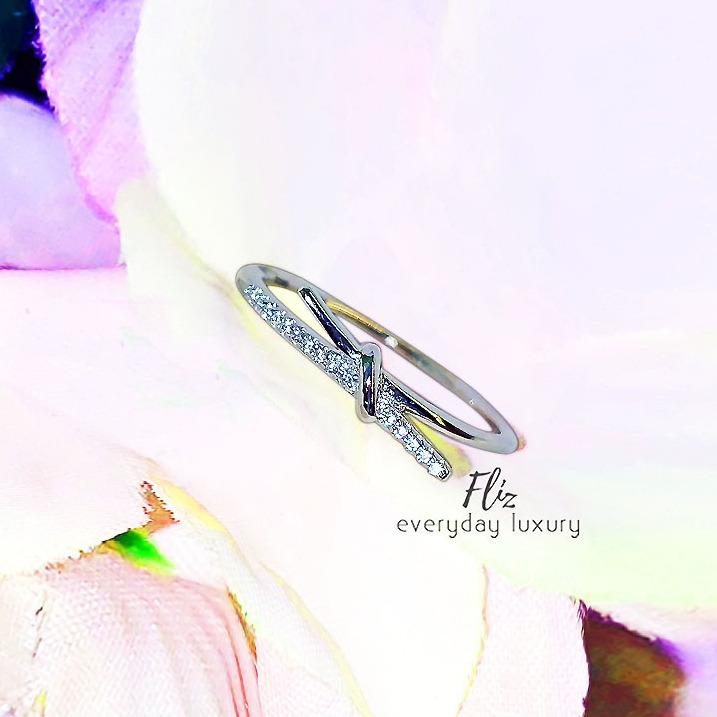 Fliz - BOW RING - Cincin Motif Pita silver 925 S925 Silver925 CS20384 Ladies Bow Ring