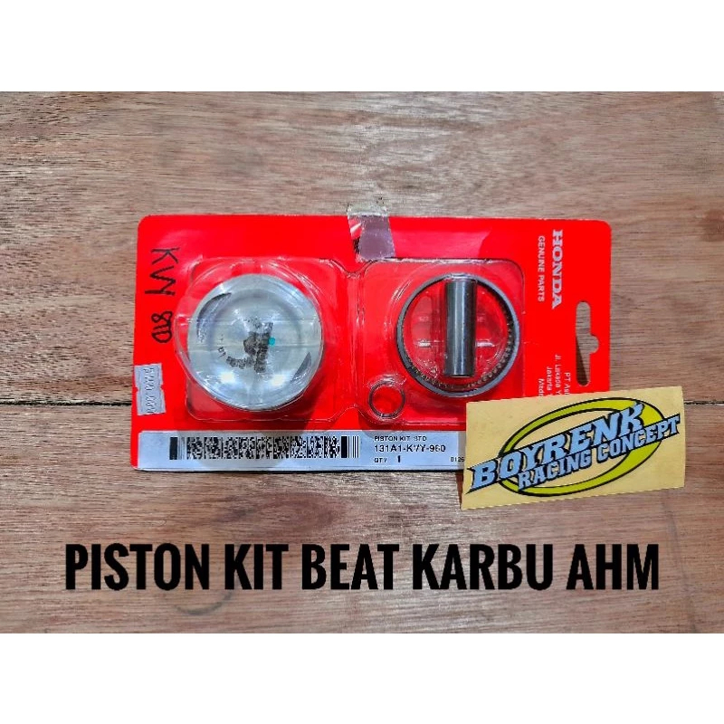 PISTON KIT SEKER SET BEAT/SCOOPY/SPACY KARBU KVY AHM-BOYRENK RACING