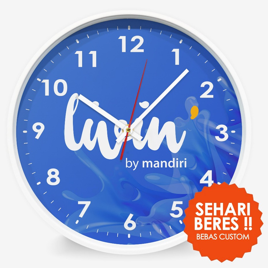IMPRESI - Jam Dinding Custom Logo Branding Perusahaan Media Promosi Usaha Souvenir Event