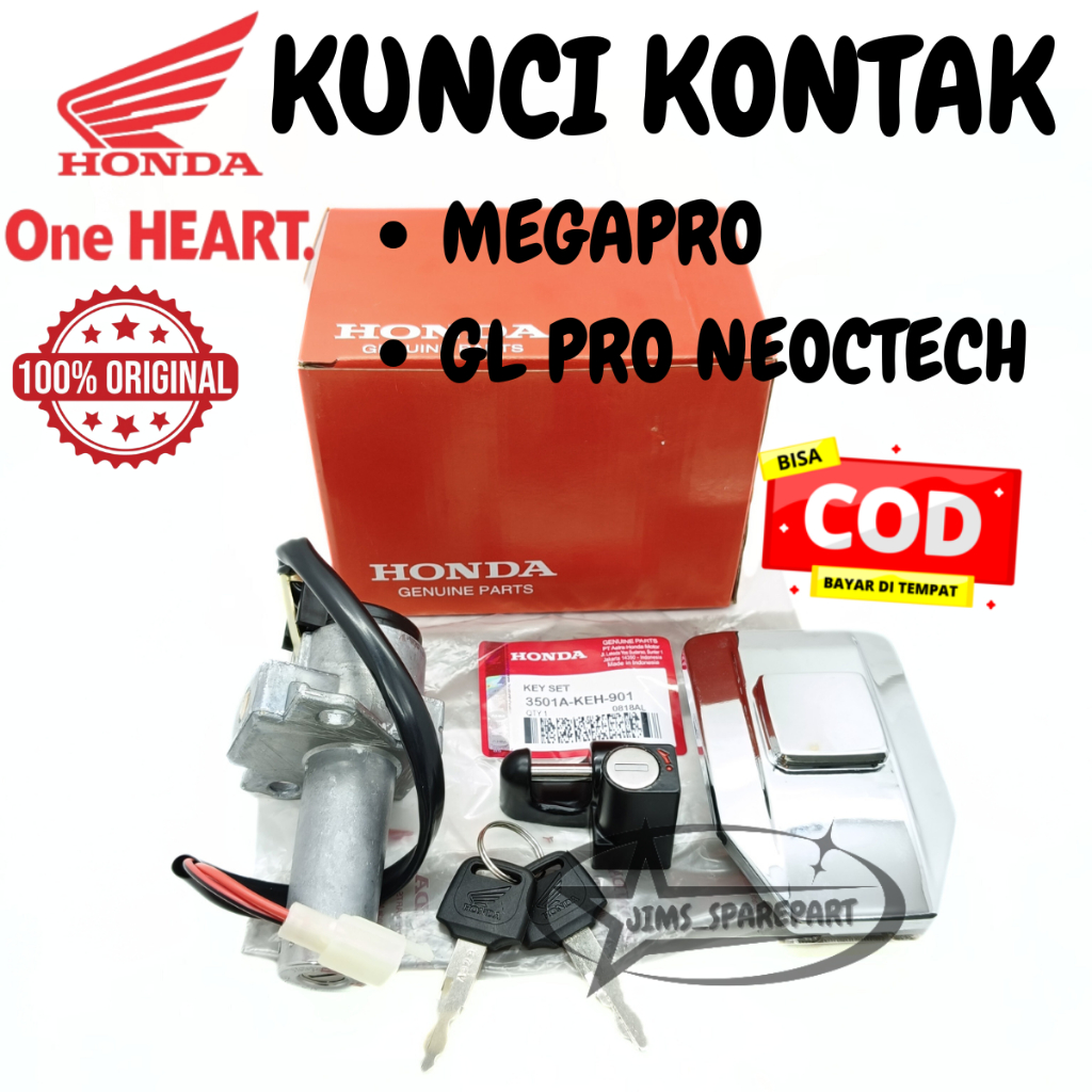 KUNCI KONTAK HONDA KEH-901 MEGAPRO GL PRO NEOTECH ASLI AHM ORI HGP RUMAH KONCI KUNTAK GLPRO MEGA PRO