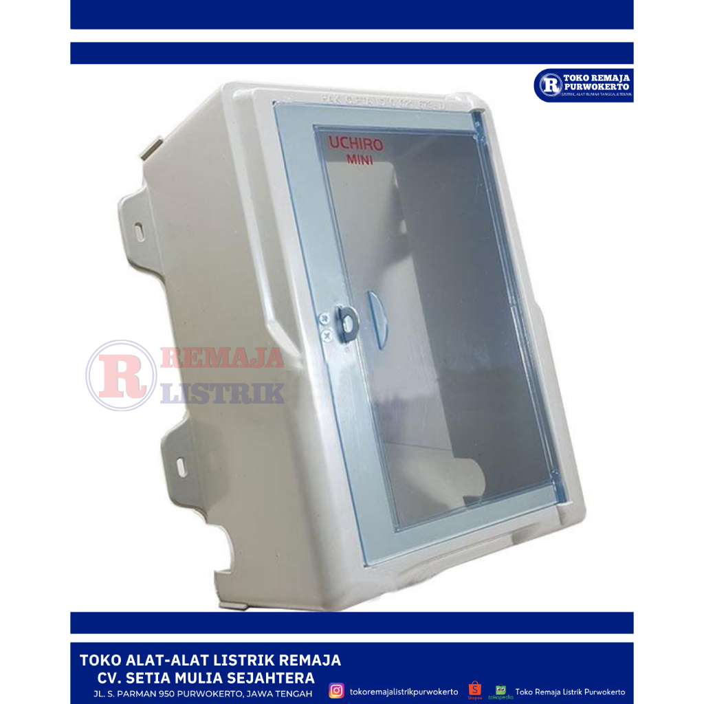 Tutup Meteran Pulsa + Tutup Transparant / Box KWH Meter Listrik Plastik Uchiro
