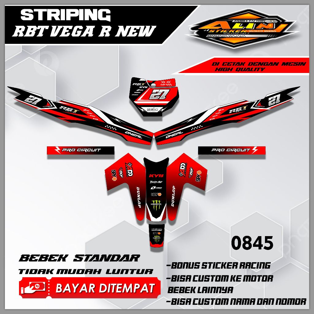 0845 STRIPING  RBT VEGA R NEW  - STRIPING VARIASI VEGA R  DESAIN RACING