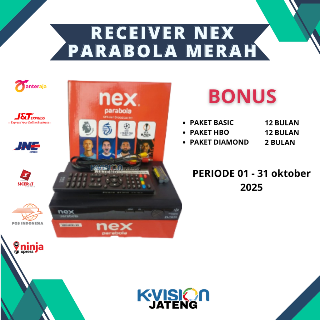 Receiver Nex Parabola Merah Termurah Harga Grosir Order 5 Pcs Bonus Kaos