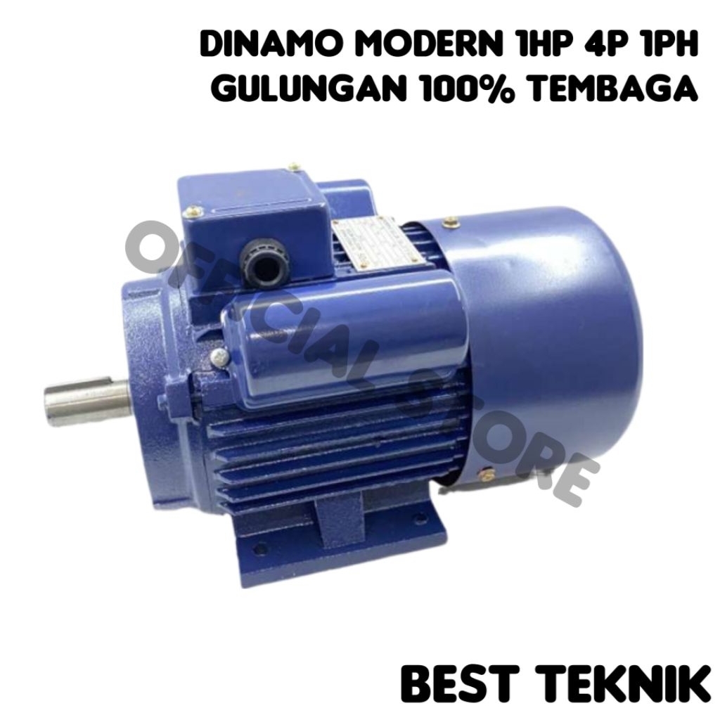 Motor penggerak Dinamo Elektromotor Modern 1HP 4p 1Ph