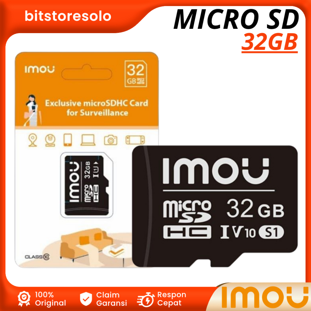Imou MicroSD 32GB 64GB Kartu Memori HP CCTV Memory Card Class 10