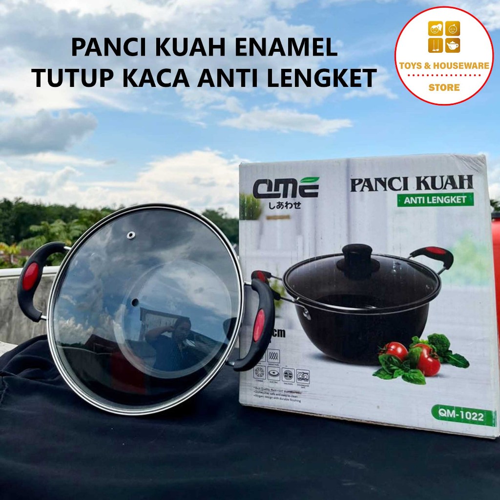 PANCI KUAH ANTI LENGKET ENAMEL QME QM-1022 – 20 CM