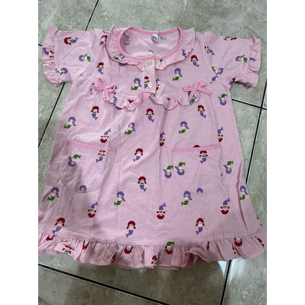 PRELOVED BEKAS BAJU TIDUR PIYAMA DRESS ANAK PEREMPUAN