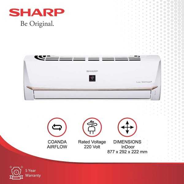 AC SHARP Low Watt 1/2 pk - 3/4 pk AH-A5UDL - AH-A7UDL R32 Garansi resmi 1th sparepart 10th kompresor