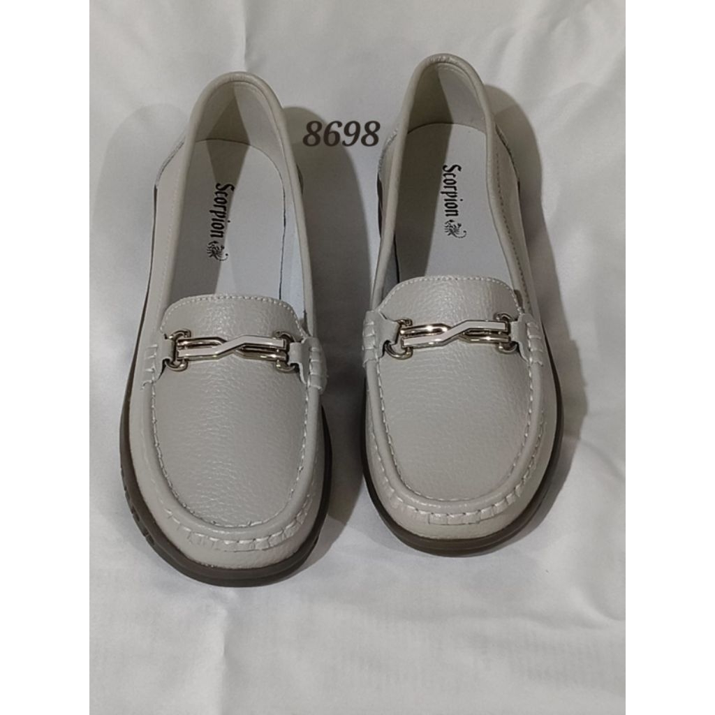 Sepatu scorpion - 8698 Sepatu kulit pantofel wanita flat shoes semi moccasin