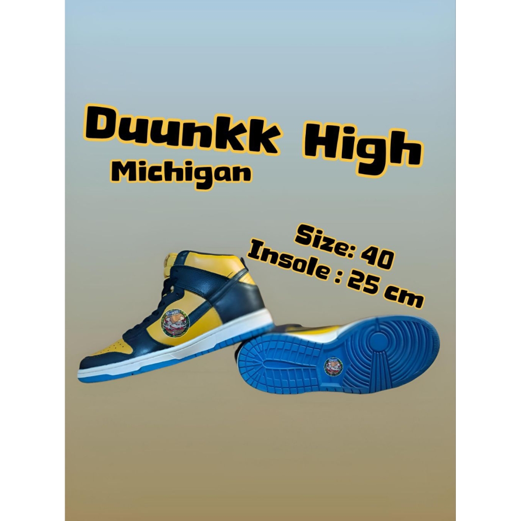 sepatu second/prelovedd basketball/sneakers "MICHIGAN" size 40 insole 25cm