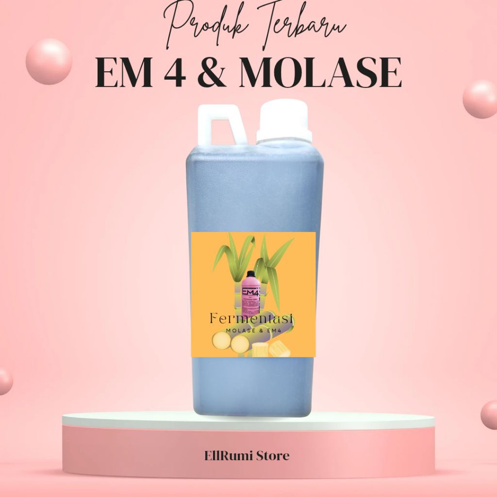 TERMURAH  Molase tetes tebu murni fermentasi + EM4 Untuk hewan ternak 1 liter