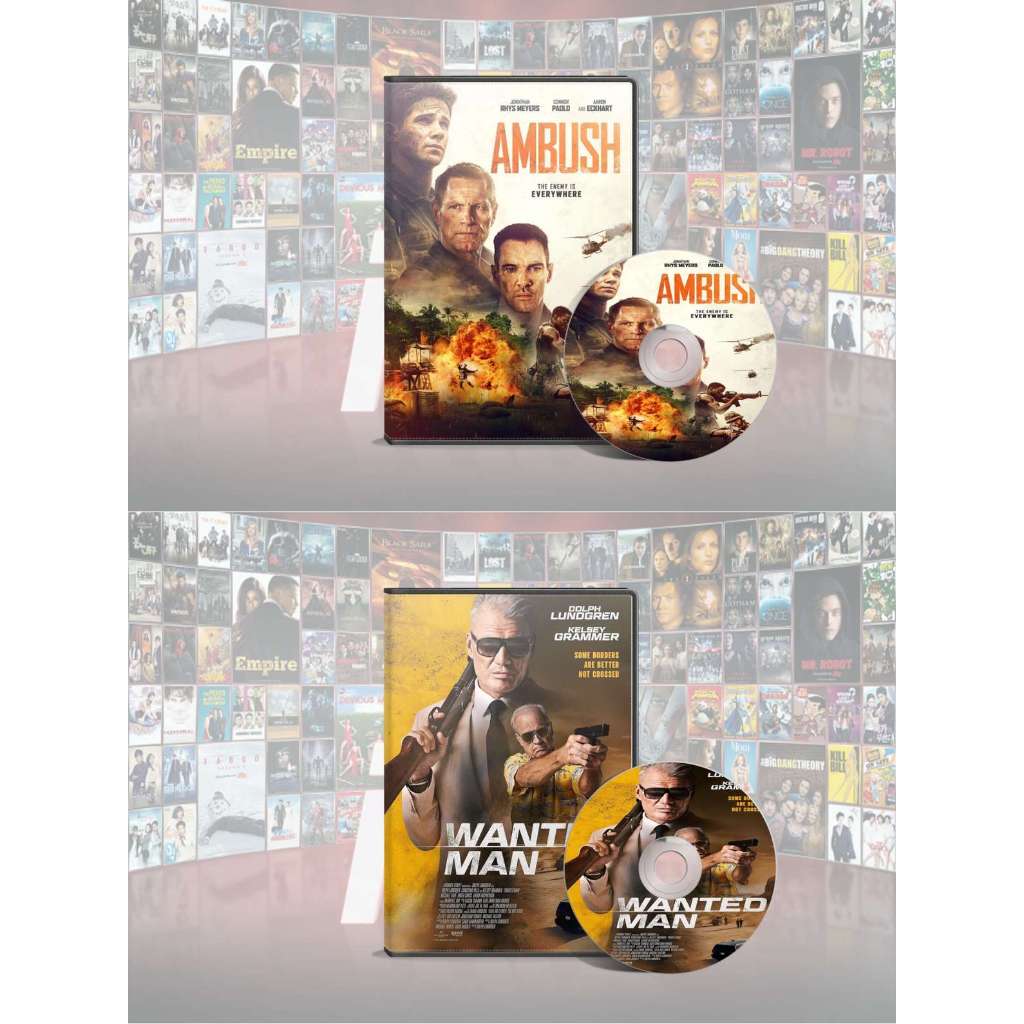 DVD Ambush (2023) + DVD Wanted Man (2024)