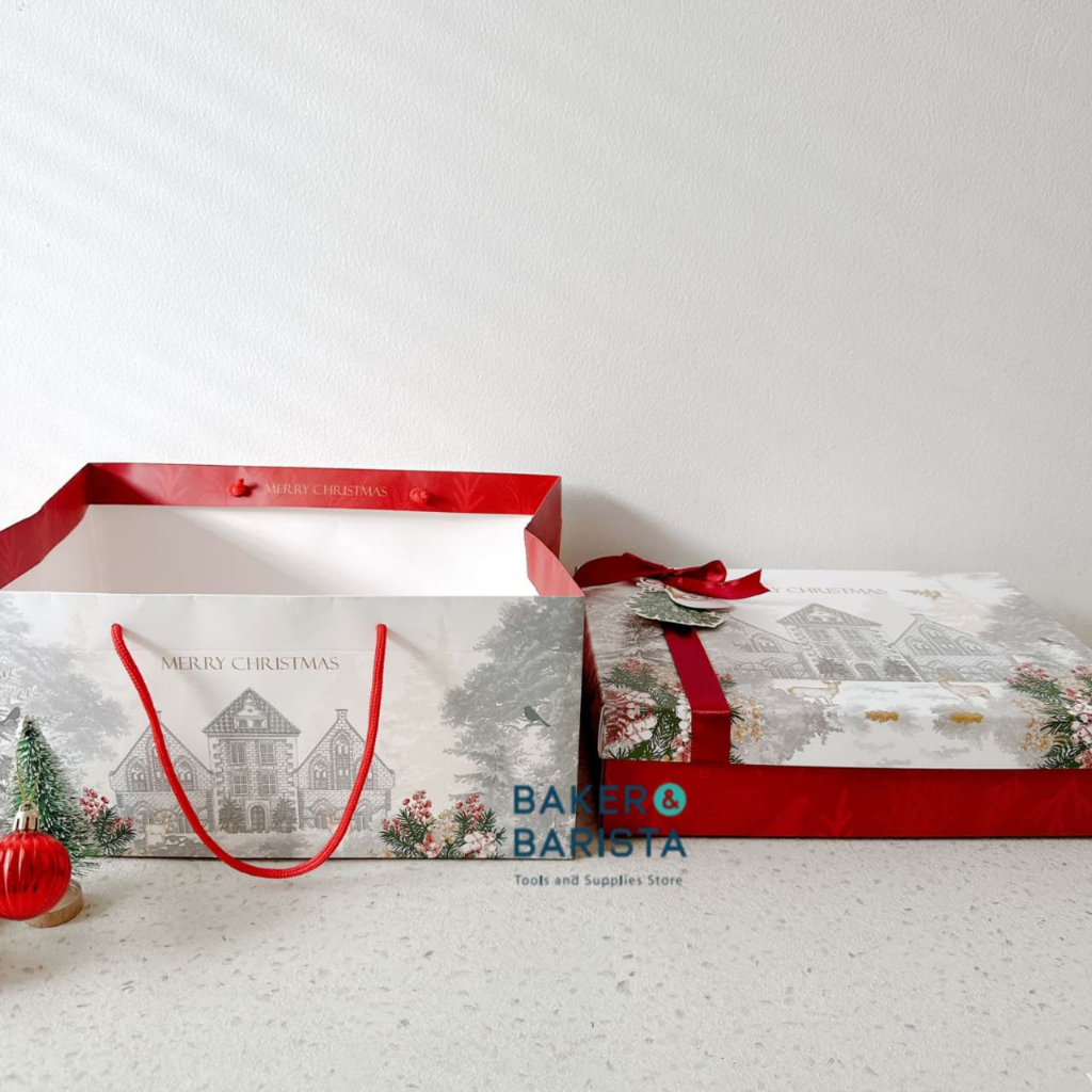 Xmas Box Eden utk 2Toples/3Toples Kotak Natal/ Box Natal Dus Kue Kering Cookies Toples Natal Hampers