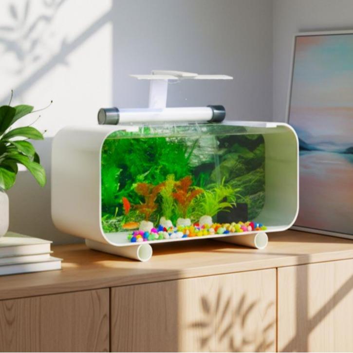 1 Set lengkap Aquarium Mini Ukuran 35CM / Aquarium Akrillik / Aquarium Minimalis Fullset