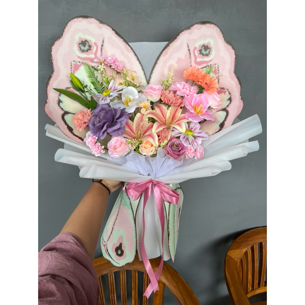 buket kupu-kupu/ buket bunga kupu-kupu