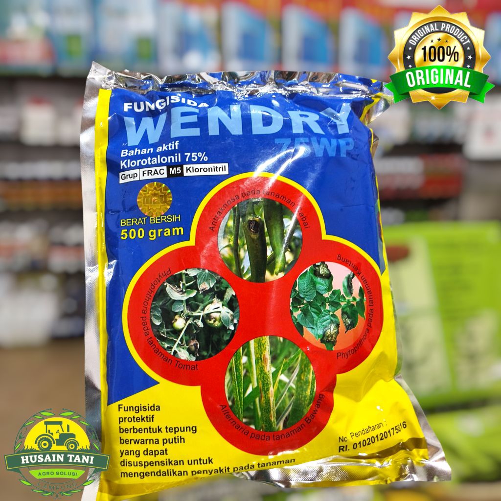 Fungisida WENDRY 75 WP. kemasan 500 GR ~ klorotalonil 75 Wp