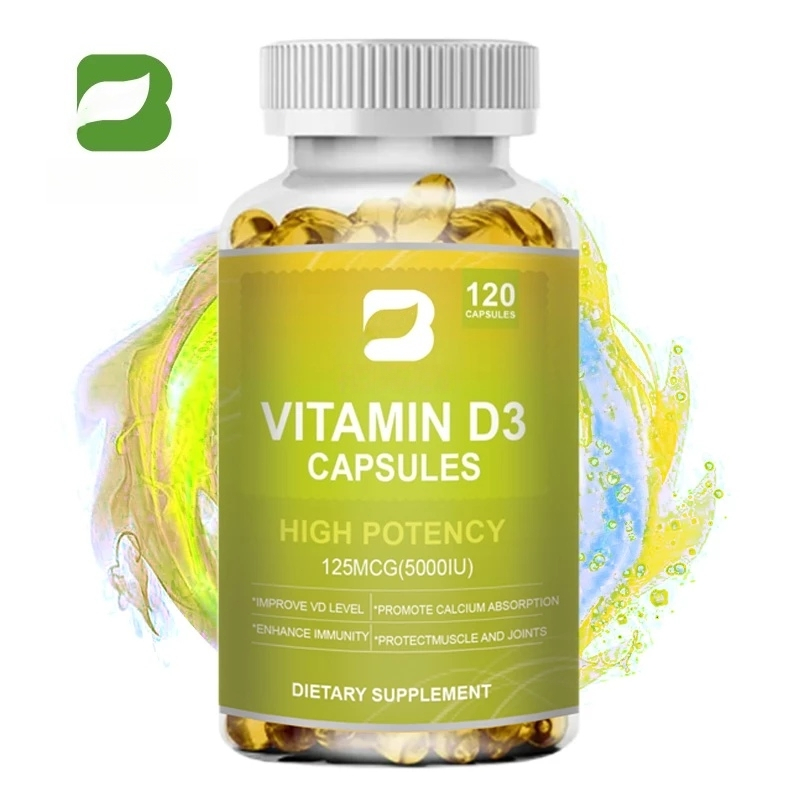 BEWORTHS Vitamin D3 Capsules 5000iu Improve bone health Promote calcium absorption Prevent disease