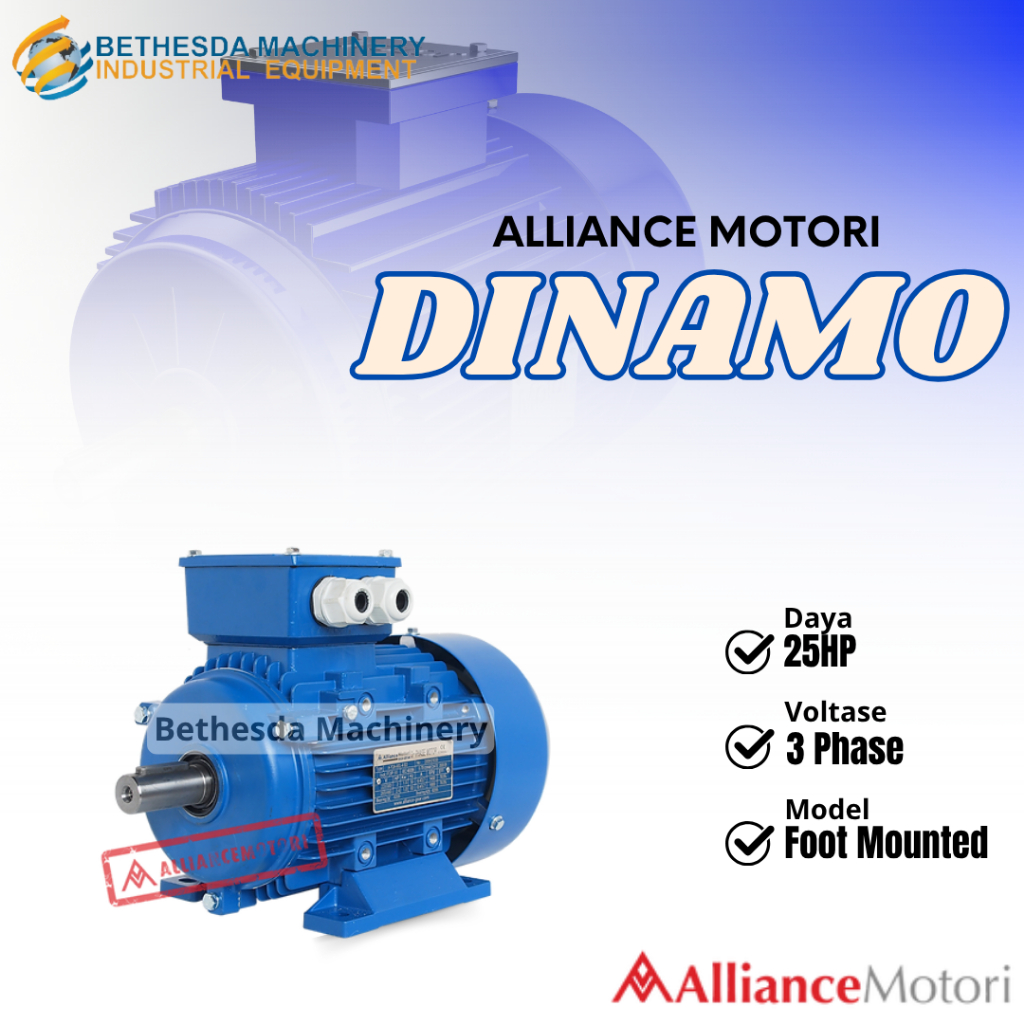 Motor Dinamo 25 Hp 3 Phase Alliance Dinamo 18.5 hp 3 Phase