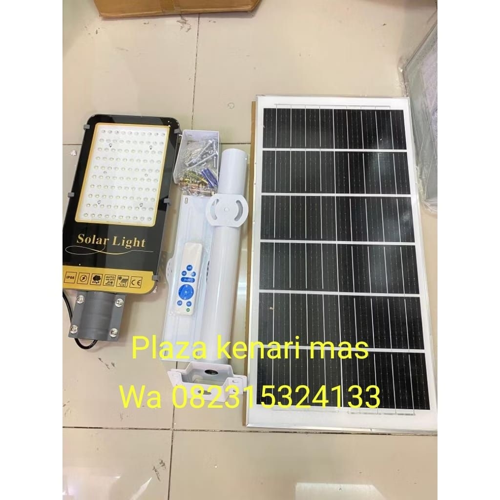 Lampu PJU solar panel 100watt 2in1 Lampu jalan PJU LED 100 Watt