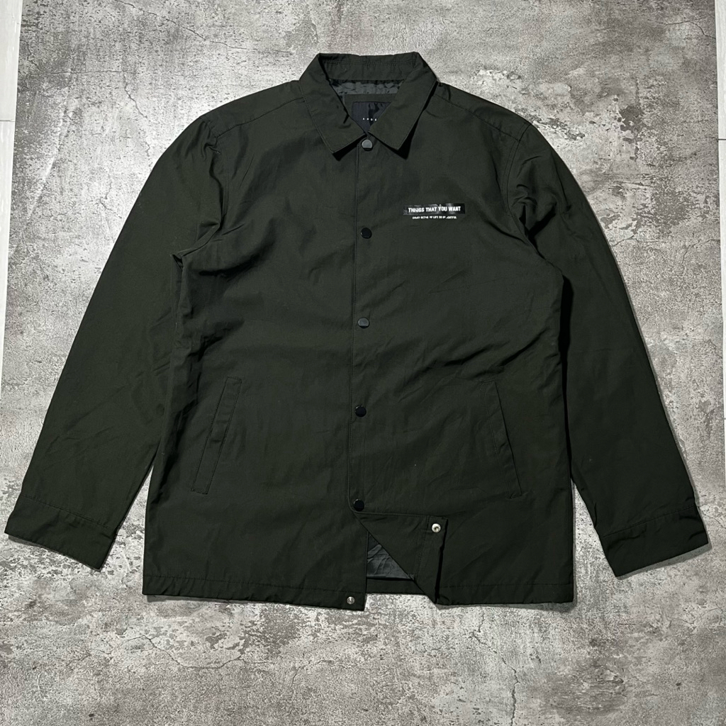 Jaket coach Andrew hijau bekas second branded original