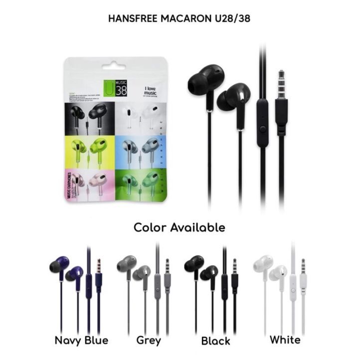 [ GROSIR ] HF Headset Stereo Hf [ U28 & U38 ] Extra Bass Warna Macaron Harga Murah kwalitas bagus