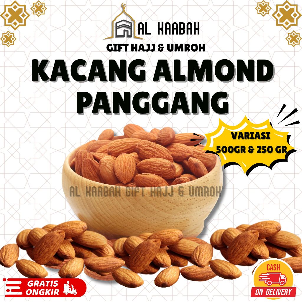 KACANG ALMOND KUPAS OLEH OLEH HAJI DAN UMROH I ALMOND SUSU BAIK UNTUK KESEHATAN I KACANG ALMOND PANG
