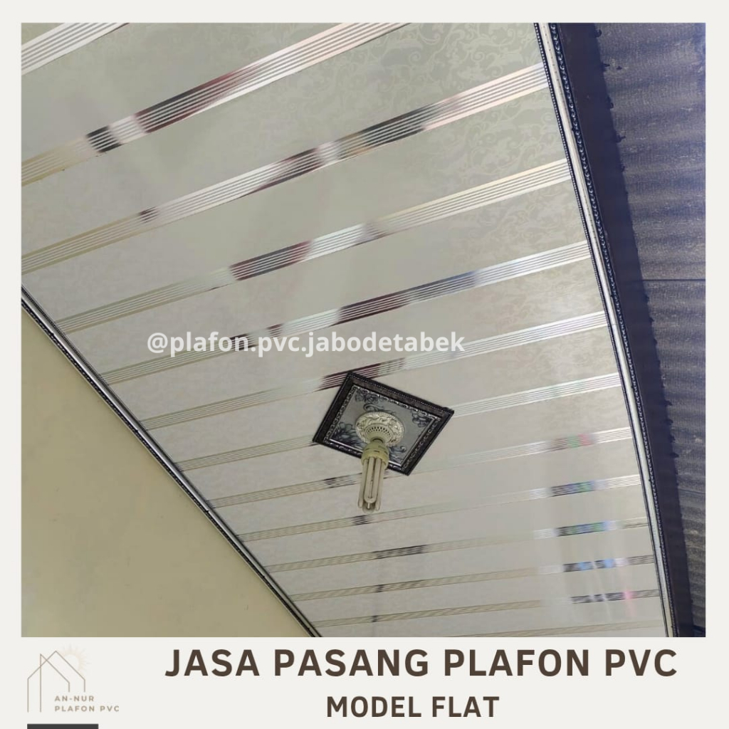 Jasa Pemasangan Plafon PVC model Flat