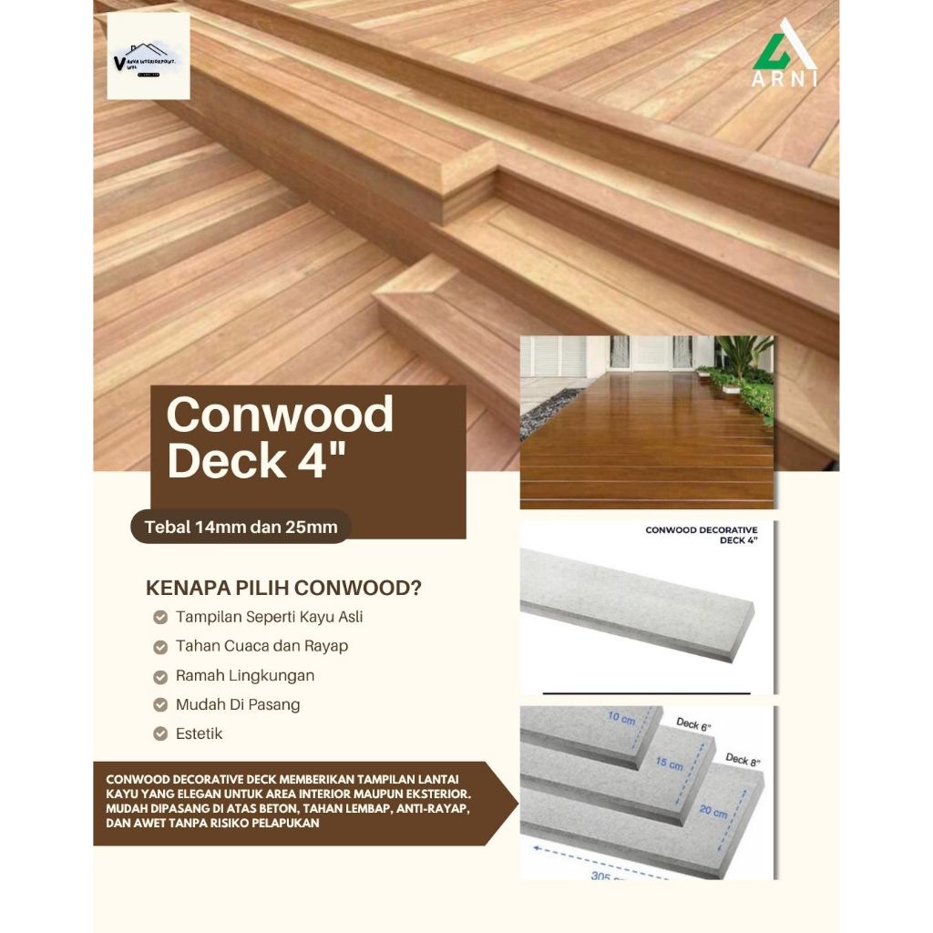 ✨ Conwood Deck 4" – Lantai Outdoor Elegan & Tahan Lama