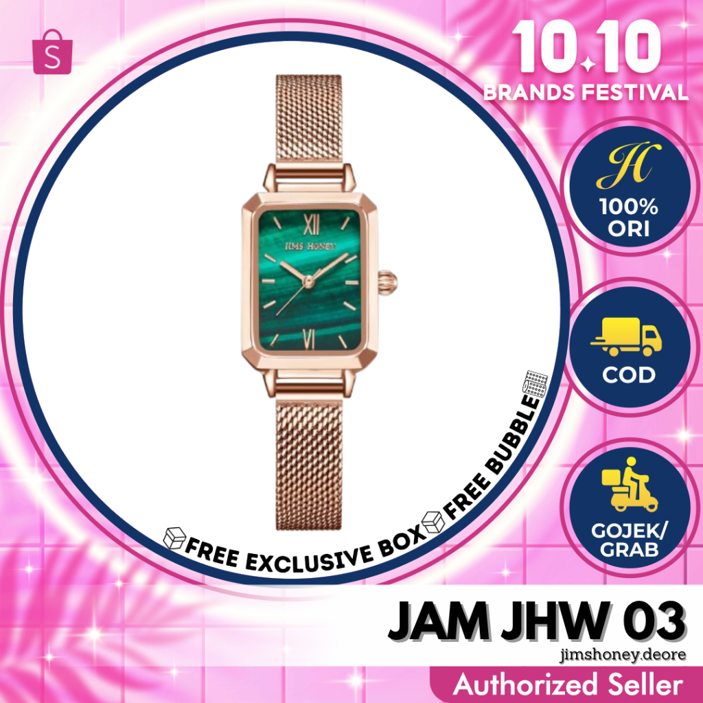 Jims Honey JHW 03 Jam Tangan Analog Quartz Kecil Wanita Cewek Elegan Jimshoney JH Free Exclusive Box