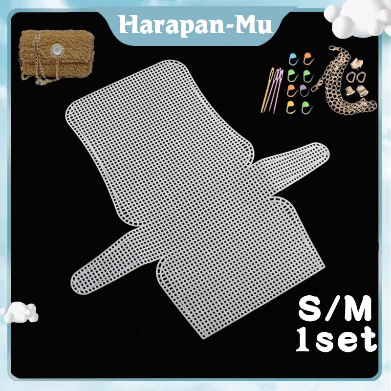 Canvas Plastic Bag/Kanvas Plastik Lembaran/Jaring Tas Rajut/Kerangka Tas Rajut