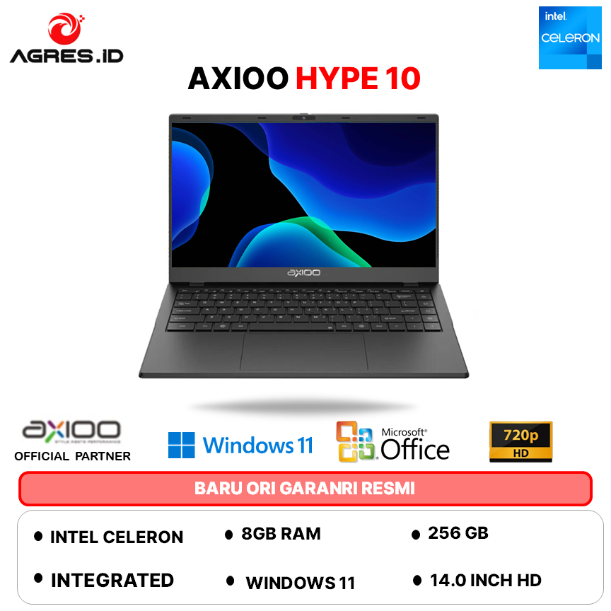 AXIOO HYPE 10 INTEL N4020 - RAM 8GB 256GB WINDOWS 11 14.0