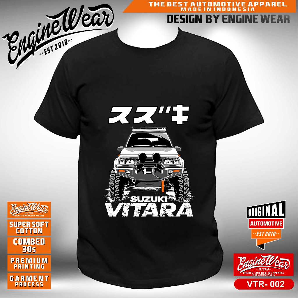 Kaos suzuki vitara escudo baju mobil tshirt offroad jeep otomotif - Enginewear