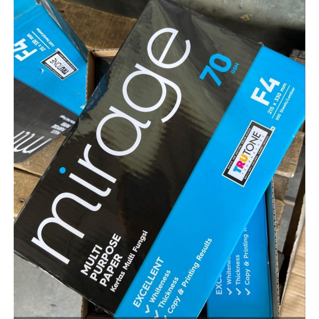 Kertas HVS Folio 70grm merk Mirage