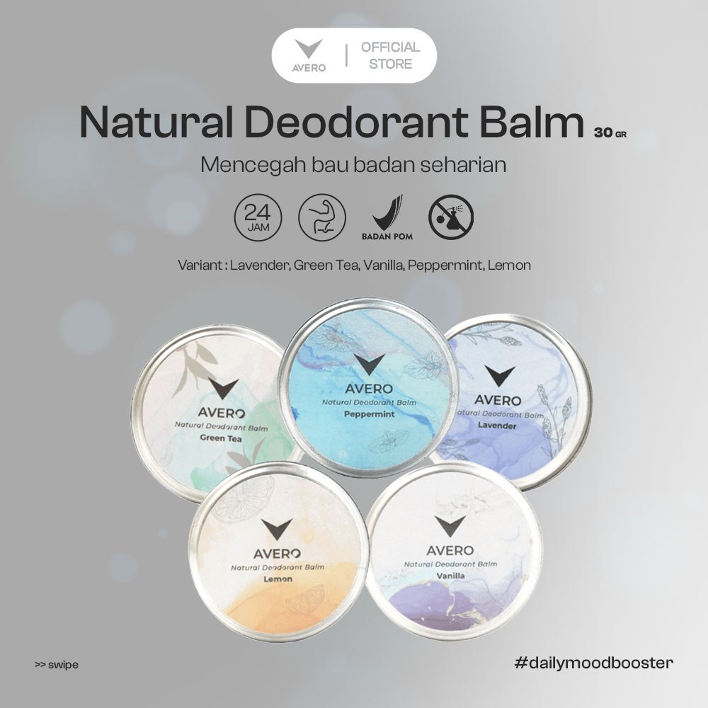 Avero Paket Perawatan Harian  | Deodorant Balm & Fresh Mouth Spray | Cegah Bau Badan + Napas Segar I