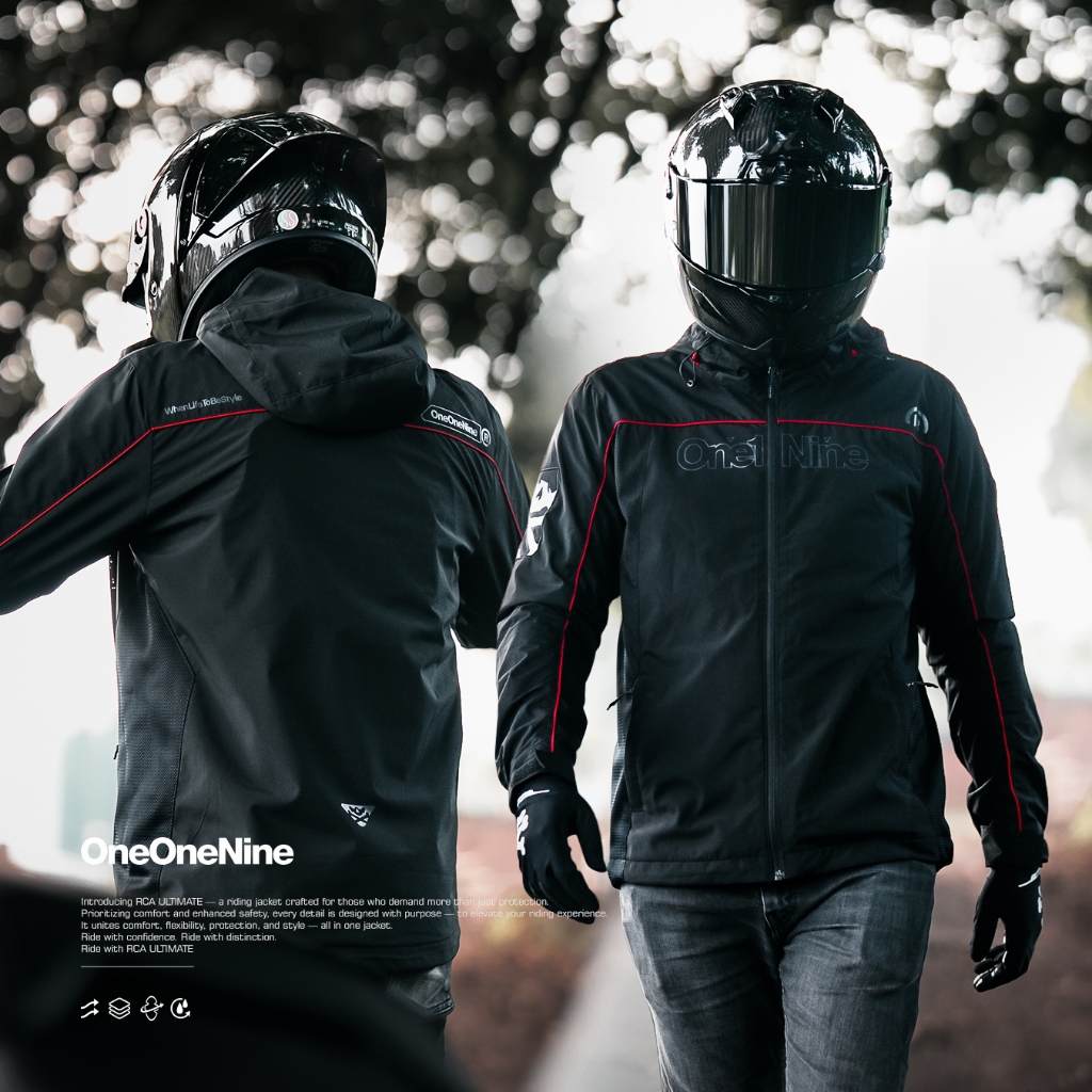 Oneonenine Ksr Jaket Riding RCA Ultimate Black Red Series - Jaket Motor Protector