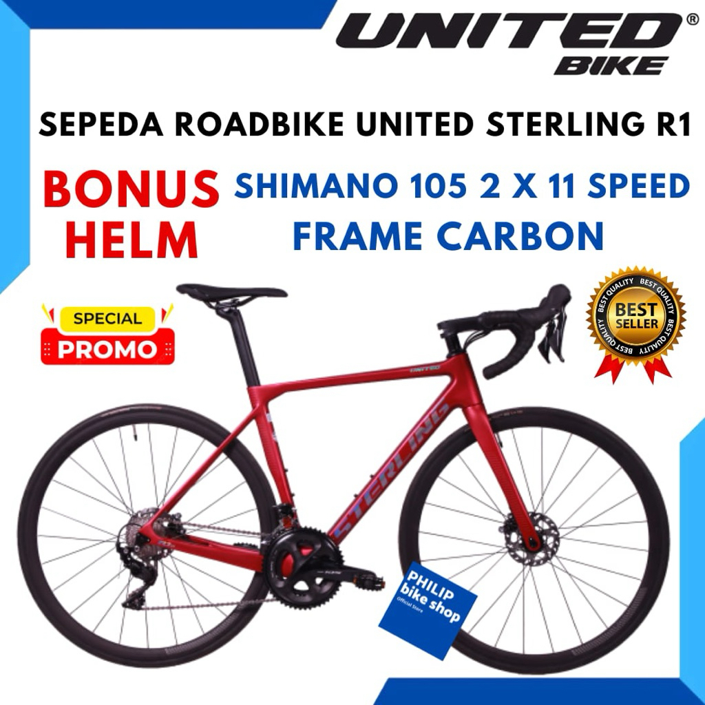 Sepeda Roadbike United Sterling R1 Carbon Discbrake