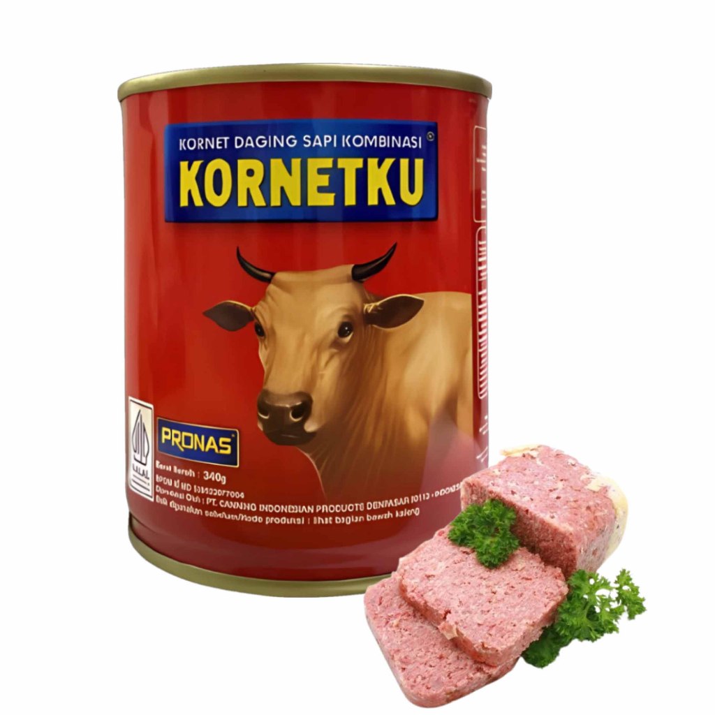 Pronas Kornetku Corned Beef Daging Sapi / Pronas Corned Beef 340 Gr