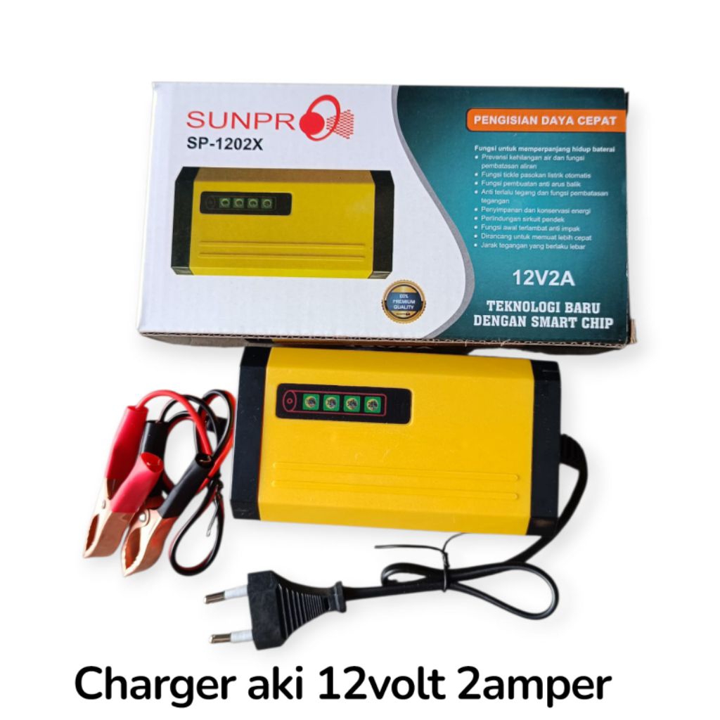 Charger cas AKI SUNPRO 12V 2A SP-1202X/Cas Aki 5Amper 6Amper SUNPRO