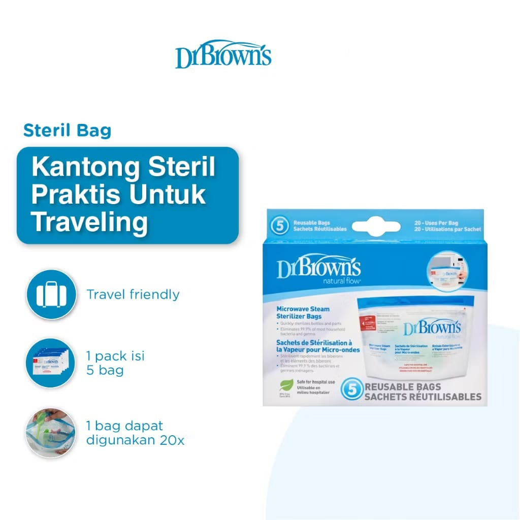 Dr.Brown's Microwave Steam Sterilizer Bag / kantong steril - 960