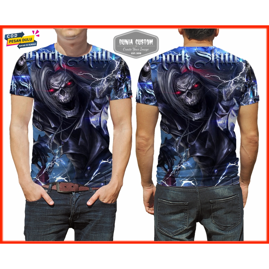 Kaos Tengkorak / Baju Tengkorak Pria / Kaos Gambar Tengkorak / Baju tengkorak keren