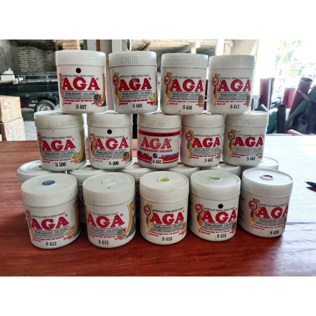 cat aga emas 100cc/cat aga poster emas 100cc/cat aga dekoratif/cat emas