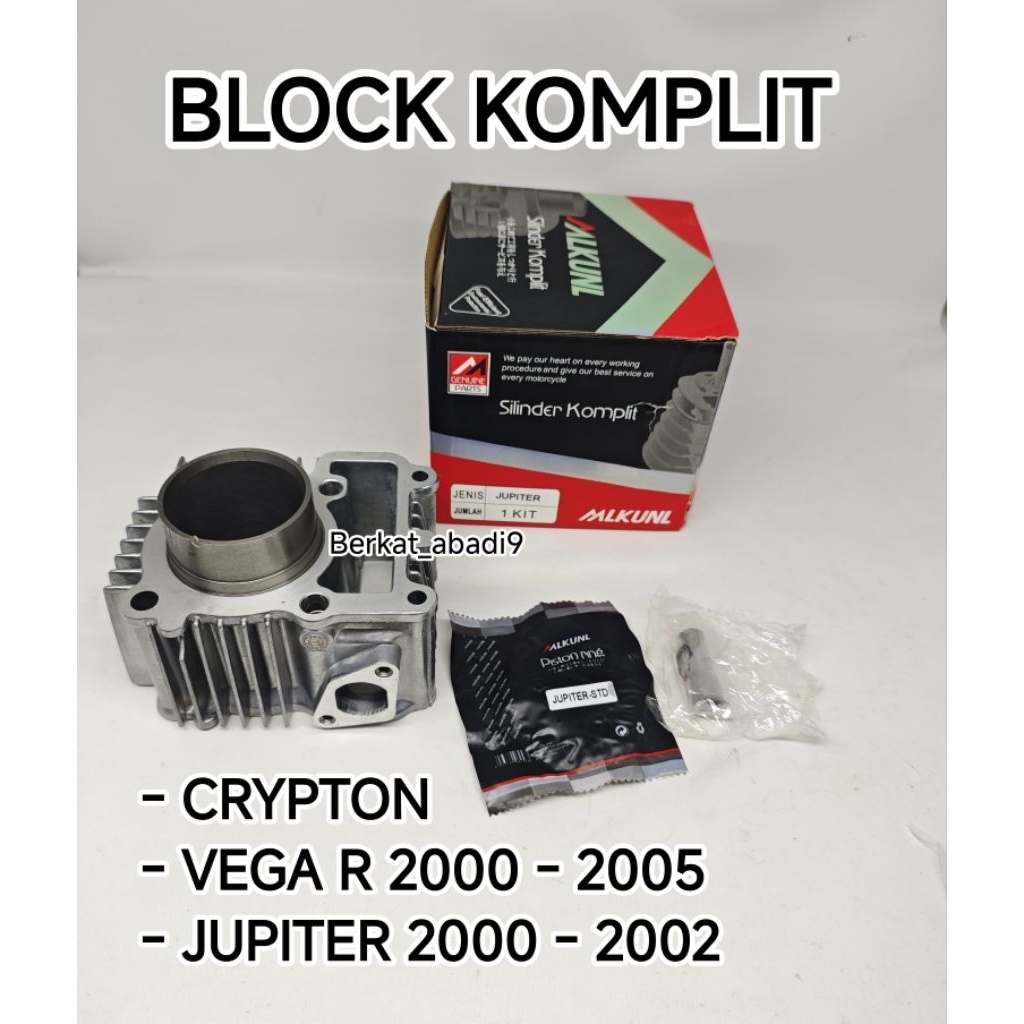 [ Mlkunl ] Cylinder Block Blok Crypton Vega r Lama