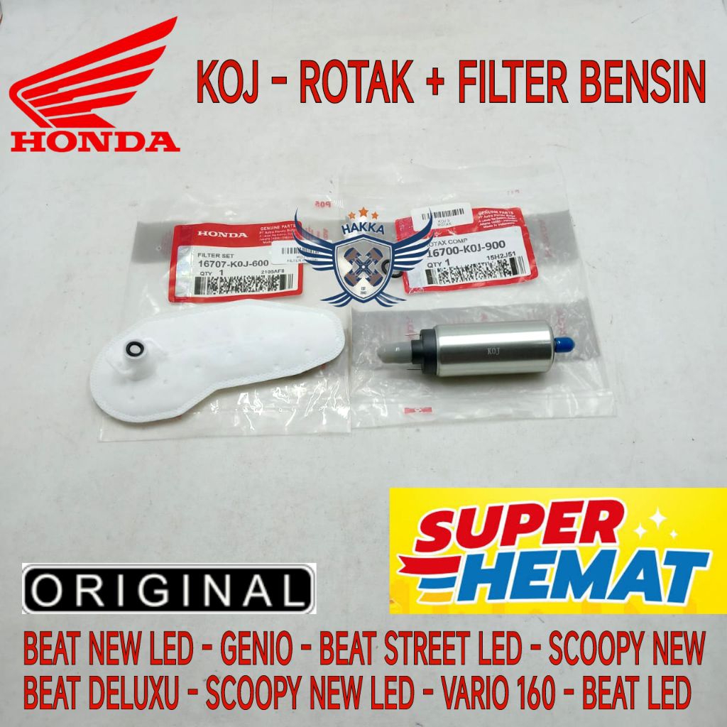 KOJ ORIGINAL ROTAK + FILTER BENSIN HONDA BEAT NEW LED, ROTAK HONDA GENIO, ROTAK HONDA BEAT STREET LE