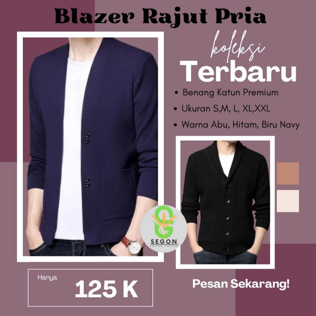 Blazer rajut Pria