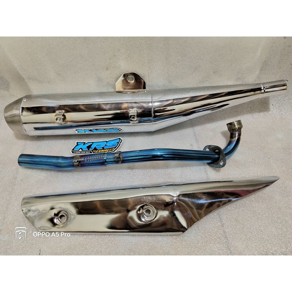 knalpot standar racing Supra 125 fi croom