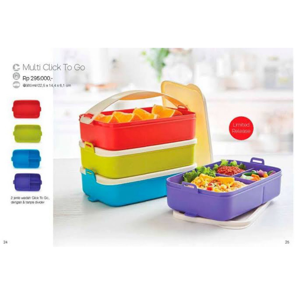 Multi click to go sekat rantang tupperware